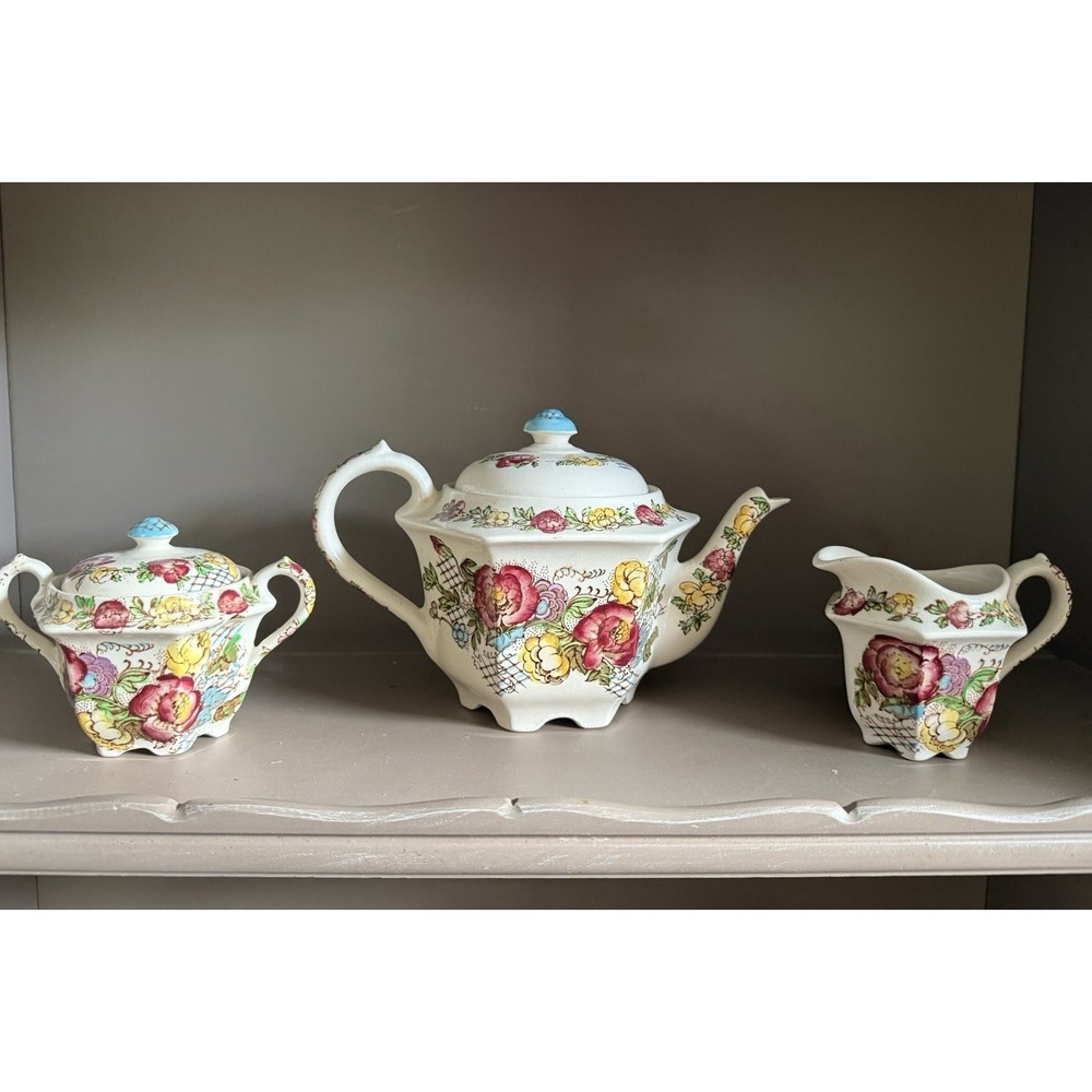 Sadler Rose Garden Teapot Set